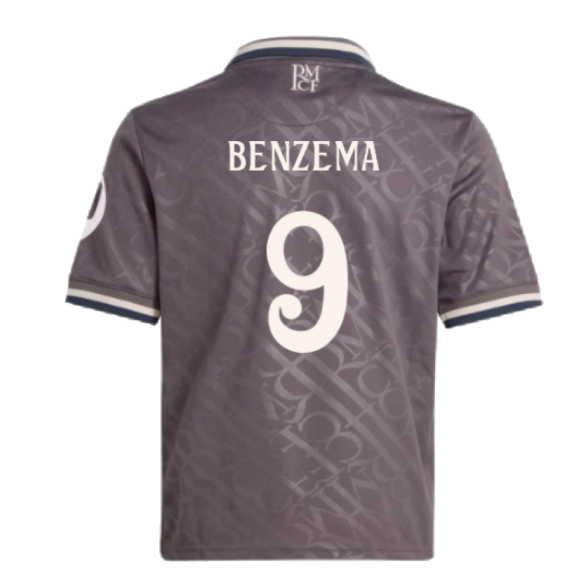 2024-2025 Real Madrid Third Youth Kit (Benzema 9)-The Soccer Shirt Hub