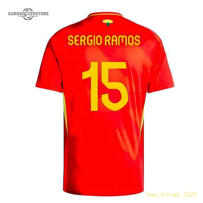2024-2025 Spain Home Shirt (Sergio Ramos 15)-The Soccer Shirt Hub
