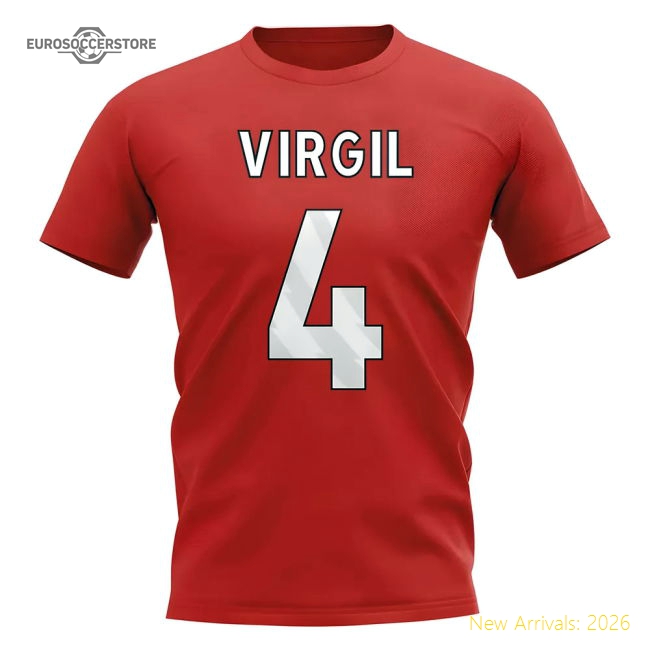 Virgil van Dijk Liverpool Hero T-shirt (Red)-The Soccer Shirt Hub