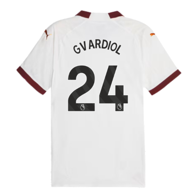 2023-2024 Man City Authentic Away Shirt (Gvardiol 24)-The Soccer Shirt Hub