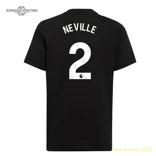 2025-2026 Man Utd EU Training Tee (Black) (Neville 2)-The Soccer Shirt Hub