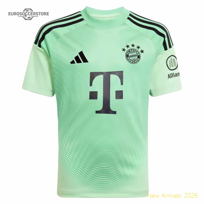 2025-2026 Bayern Munich Home Goalkeeper Shirt (Glory Mint) - Kids-The Soccer Shirt Hub