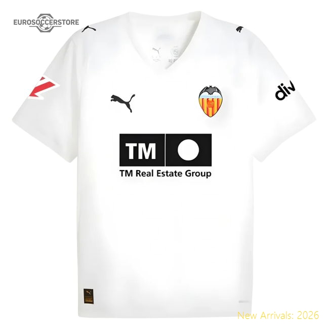 2025-2026 Valencia Home Shirt (Kids)-The Soccer Shirt Hub