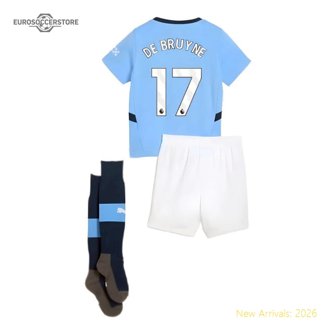 2024-2025 Man City Home Mini Kit (De Bruyne 17)-The Soccer Shirt Hub