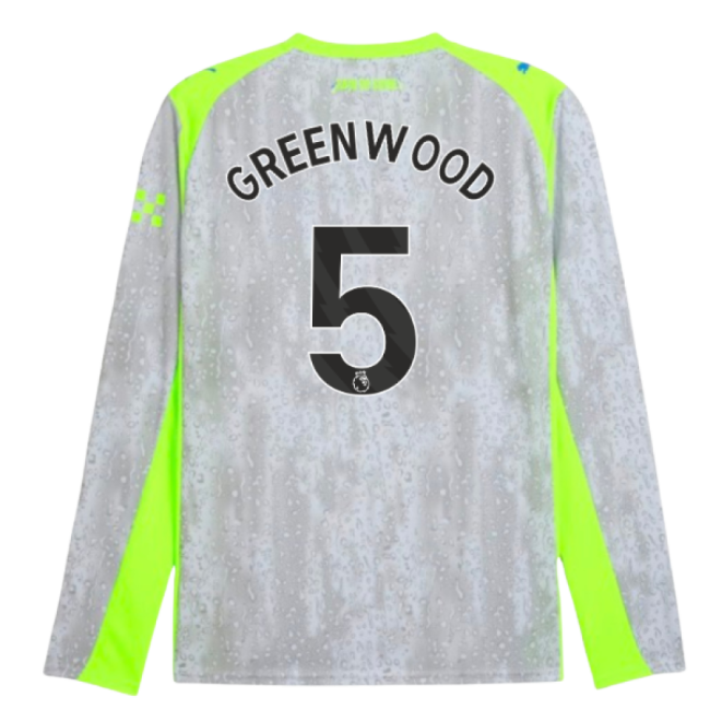 2025-2026 Man City Long Sleeve Third Shirt (Greenwood 5)-The Soccer Shirt Hub