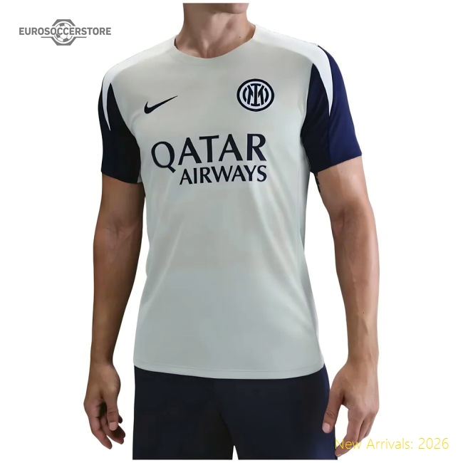 2025-2026 Inter Milan Training Shirt (Grey)-The Soccer Shirt Hub