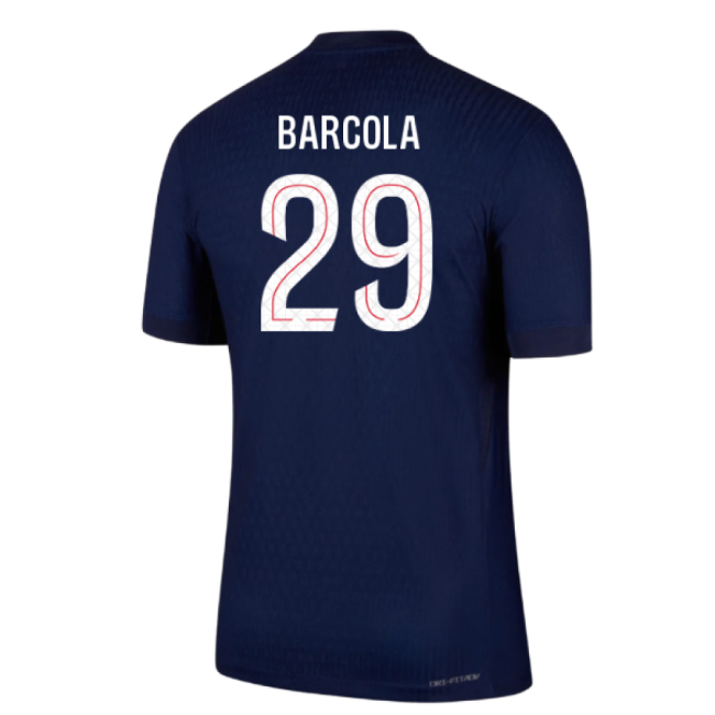2025-2026 PSG Home Dri-Fit ADV Authentic Shirt (Barcola 29)-The Soccer Shirt Hub