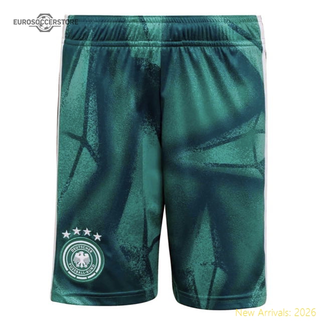 2026-2027 Germany Home Goalkeeper Shorts (Active Green) - Kids-The Soccer Shirt Hub