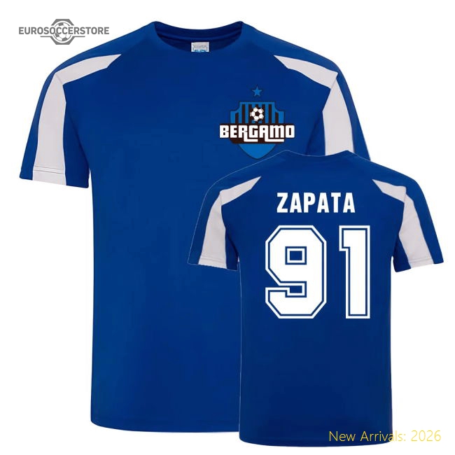 Duvan Zapata Atalanta Sports Training Jersey (Blue)-The Soccer Shirt Hub