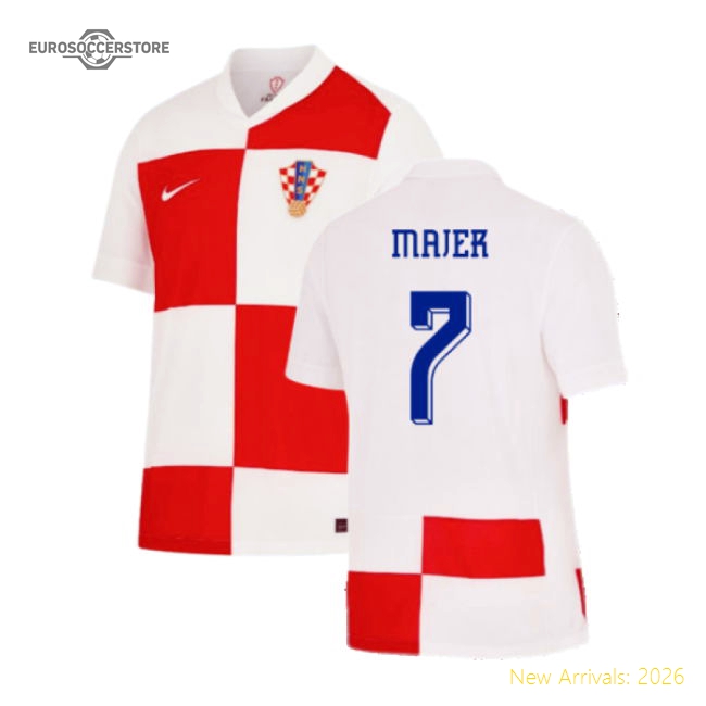 2024-2025 Croatia Home Shirt (Majer 7)-The Soccer Shirt Hub