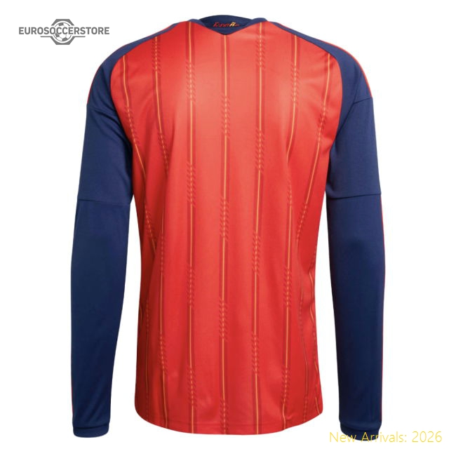 2026-2027 Spain Long Sleeve Home Shirt-The Soccer Shirt Hub