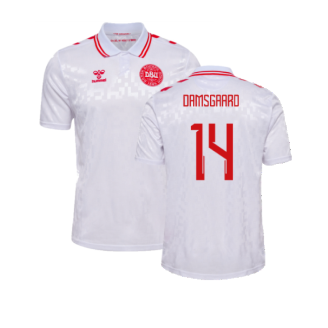 2024-2025 Denmark Away Shirt (Damsgaard 14)-The Soccer Shirt Hub