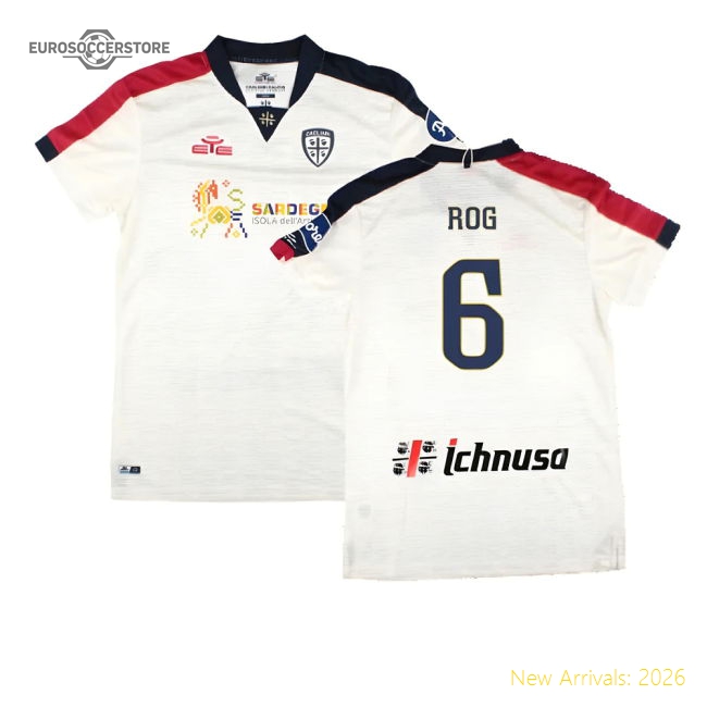 Cagliari 2022-23 Away Shirt (S) (Rog 6) (BNWT)-The Soccer Shirt Hub