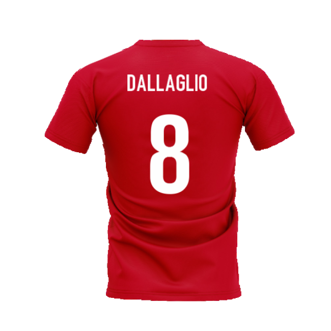 British and Irish Lions Since 1888 T-Shirt (Red) (Dallaglio 8)-The Soccer Shirt Hub