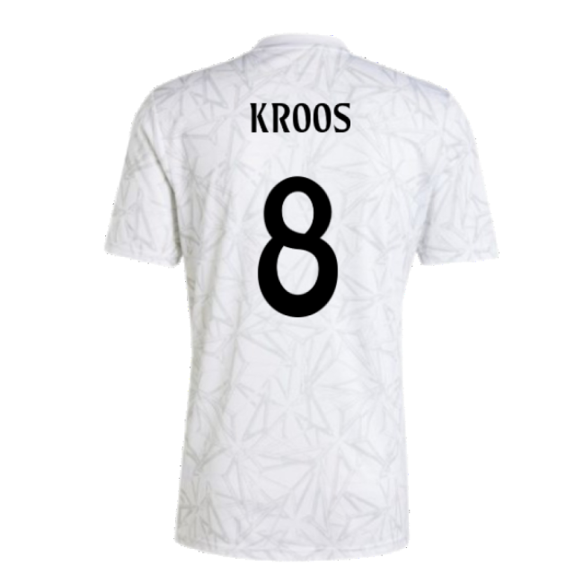 2024-2025 Real Madrid Pre-Match Shirt (White) (Kroos 8)-The Soccer Shirt Hub
