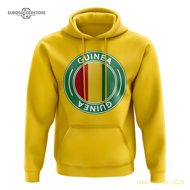 Guinea Football Badge Hoodie (Yellow)-The Soccer Shirt Hub