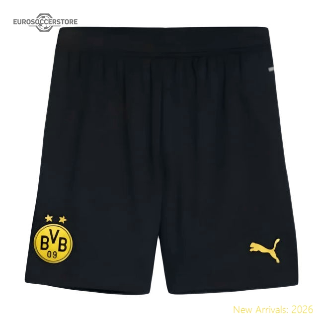 2024-2025 Borussia Dortmund Home Shorts (Black)-The Soccer Shirt Hub