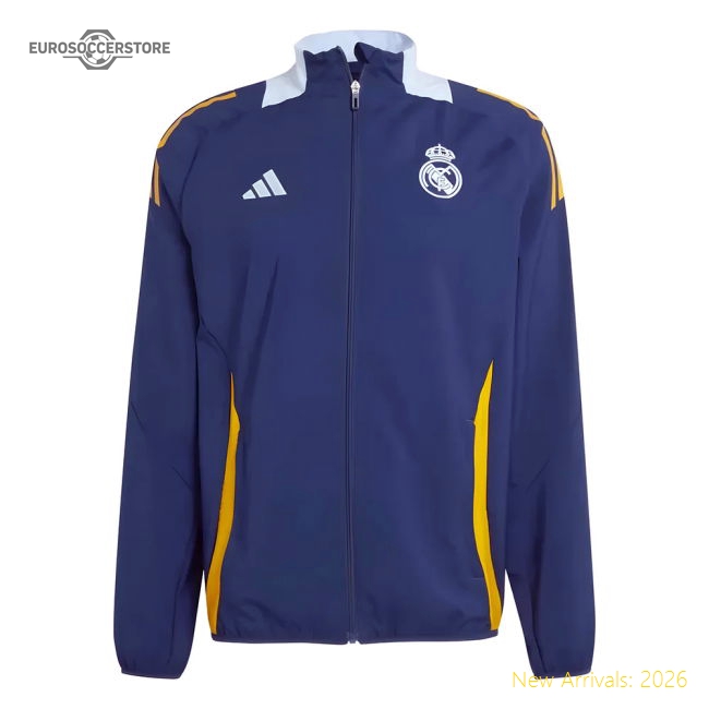 2024-2025 Real Madrid Presentation Jacket (Navy)-The Soccer Shirt Hub