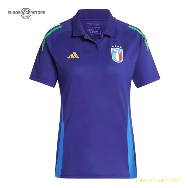 2024-2025 Italy Polo Shirt (Navy) - Ladies-The Soccer Shirt Hub