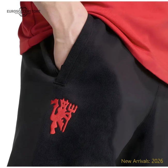 2025-2026 Man Utd US Shorts (Black)-The Soccer Shirt Hub