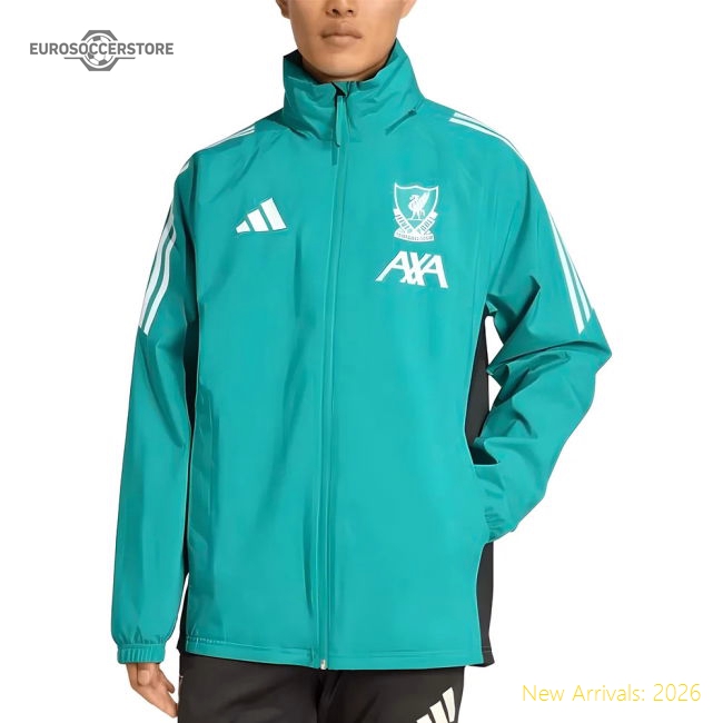 2025-2026 Liverpool EU Rain Jacket (Sea Green)-The Soccer Shirt Hub