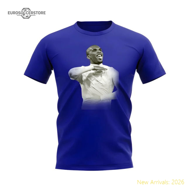 Samuel Eto\'o Legend T-Shirt (Blue)-The Soccer Shirt Hub