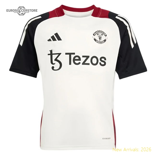 2024-2025 Man Utd Training Jersey (Off White) - Kids-The Soccer Shirt Hub