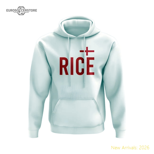 Declan Rice England Name Hoody (White)-The Soccer Shirt Hub