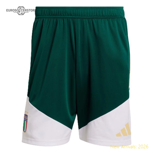 2026-2027 Italy Training Shorts (Green)-The Soccer Shirt Hub