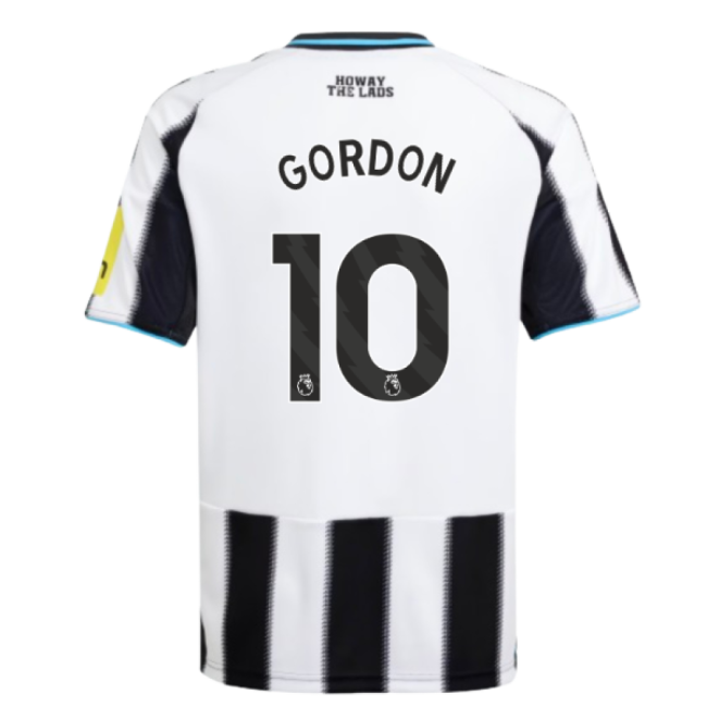 2025-2026 Newcastle Home Shirt (Kids) (Gordon 10)-The Soccer Shirt Hub