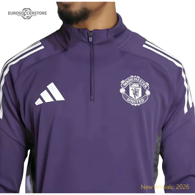 2025-2026 Man Utd Training Top (Aurora Plum)-The Soccer Shirt Hub