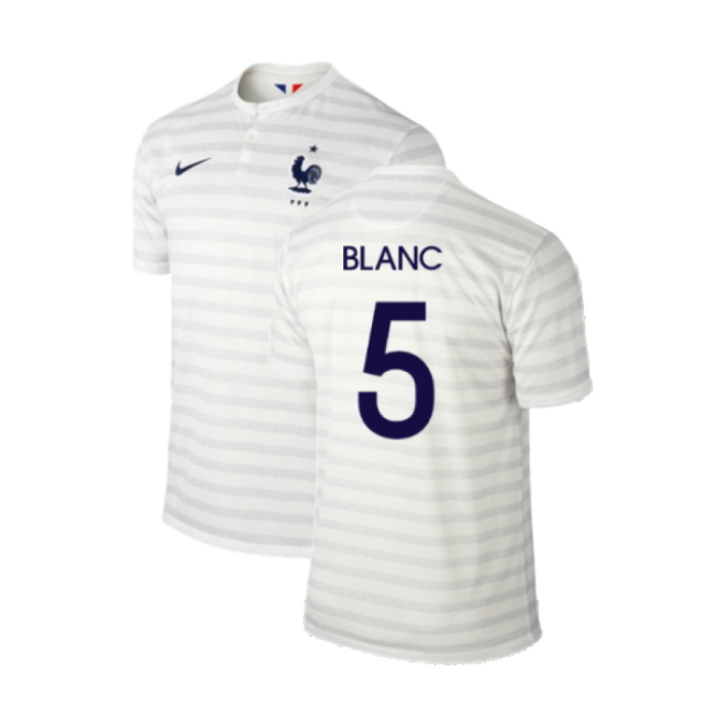 France 2014-15 Away Shirt ((Excellent) M) (Blanc 5)-The Soccer Shirt Hub