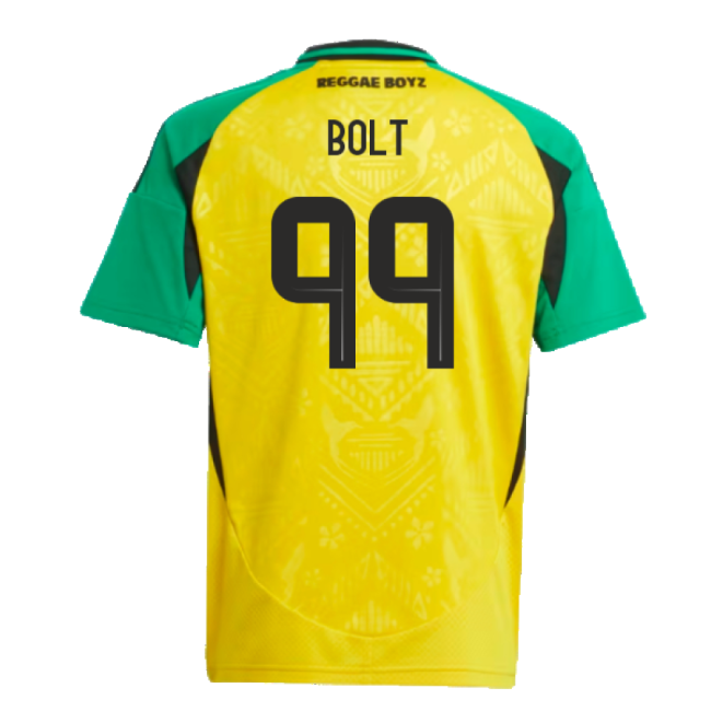 2024-2025 Jamaica Home Shirt (Kids) (Bolt 99)-The Soccer Shirt Hub
