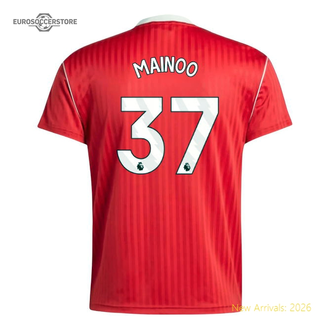 Manchester United Terrace Icons Shirt (Red) (Mainoo 37)-The Soccer Shirt Hub