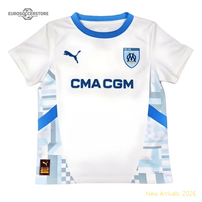 2024-2025 Marseille Home Mini Kit-The Soccer Shirt Hub