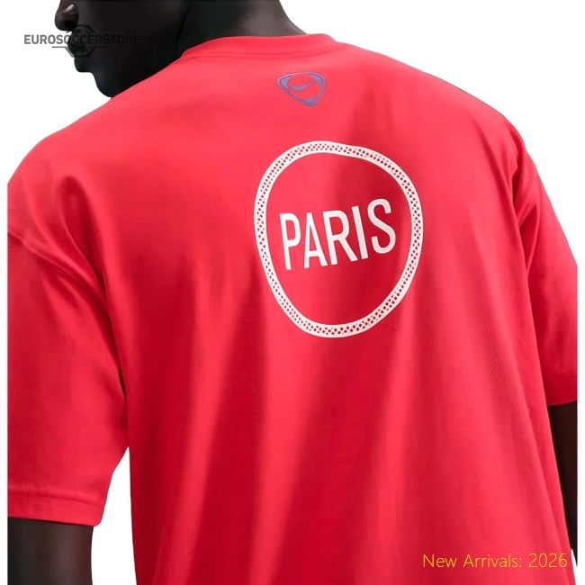 2025-2026 PSG Total 90 Football T-Shirt (Red)-The Soccer Shirt Hub