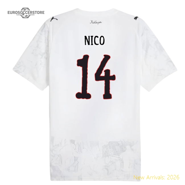 2025-2026 KIDSUPER x Manchester City CWC Shirt (White) (Nico 14)-The Soccer Shirt Hub