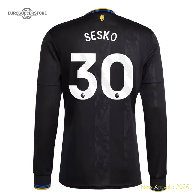 2025-2026 Man Utd Long Sleeve Third Shirt (Sesko 30)-The Soccer Shirt Hub