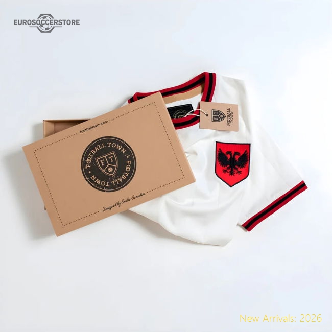 Vintage Albania White Shqiponjë Soccer Shirt-The Soccer Shirt Hub