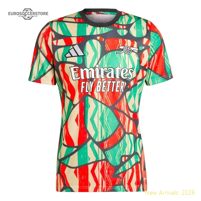 2024-2025 Arsenal Pre Match Shirt (Red)-The Soccer Shirt Hub