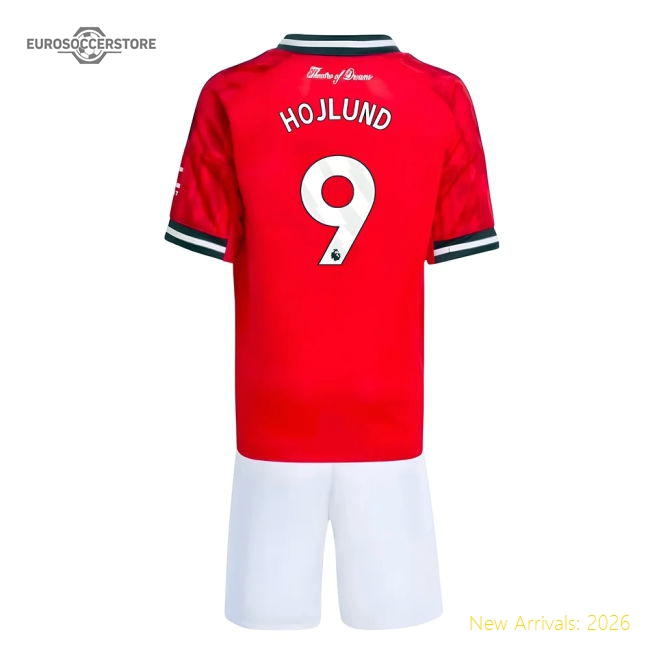 2025-2026 Man Utd Home Mini Kit (Hojlund 9)-The Soccer Shirt Hub