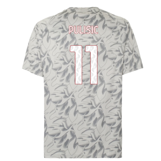 2025-2026 AC Milan Warm Up Jersey (Smokey Gray) (Pulisic 11)-The Soccer Shirt Hub