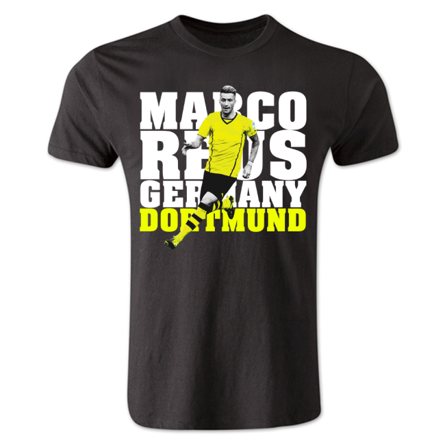 Marco Reus Dortmund Player T-Shirt (Black)-The Soccer Shirt Hub