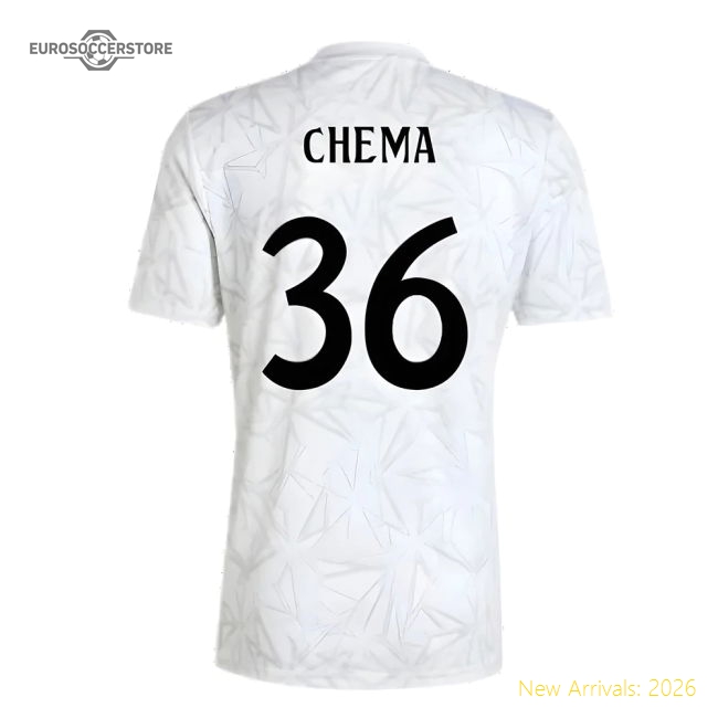 2024-2025 Real Madrid Pre-Match Shirt (White) (Chema 36)-The Soccer Shirt Hub