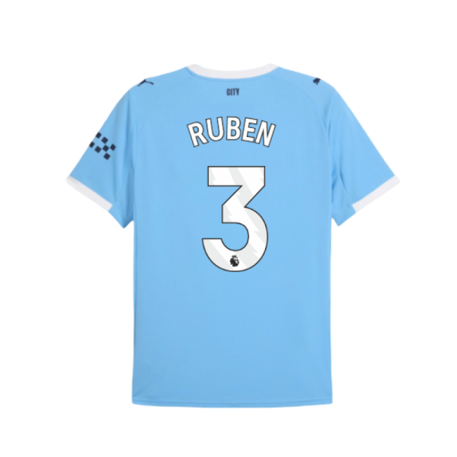 2025-2026 Man City Home Shirt (Ruben 3)-The Soccer Shirt Hub