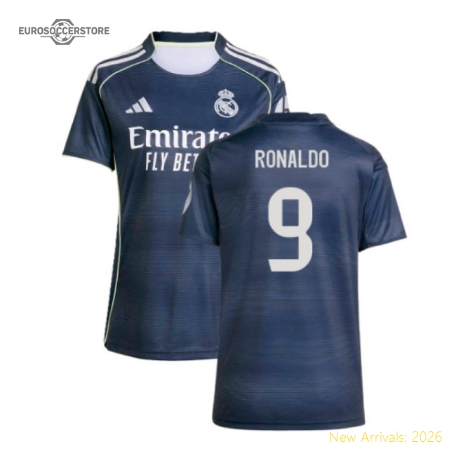 2025-2026 Real Madrid Authentic Away Shirt (Womens) (Ronaldo 9)-The Soccer Shirt Hub