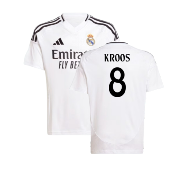 2024-2025 Real Madrid Home Shirt (Kids) (Kroos 8)-The Soccer Shirt Hub