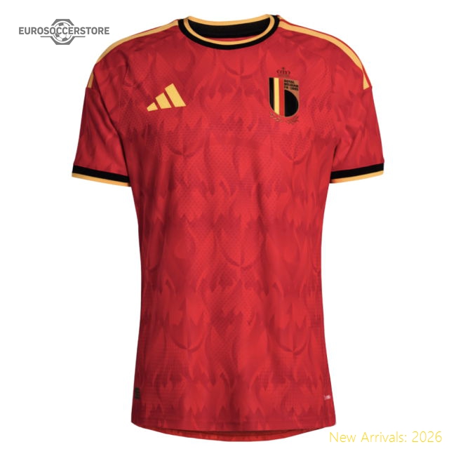 2026-2027 Belgium Authentic Home Shirt (Your Name)-The Soccer Shirt Hub