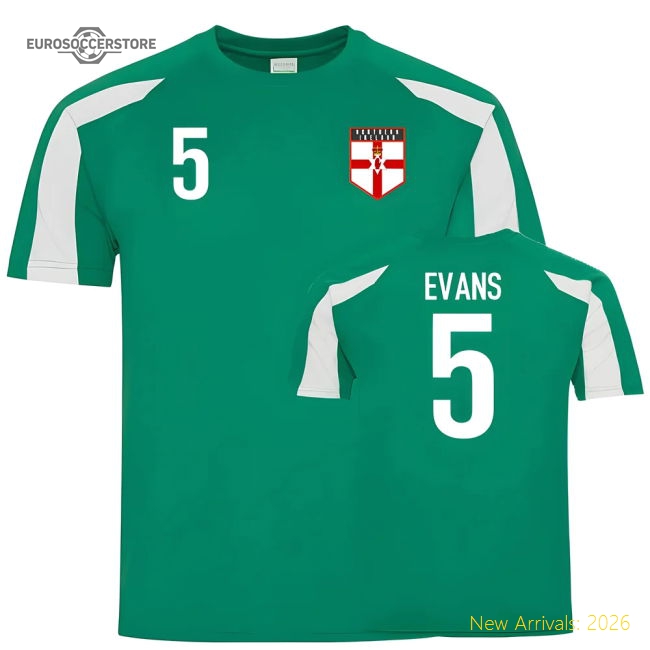 Northern Ireland Sports Training Jersey (Evans 5)-The Soccer Shirt Hub