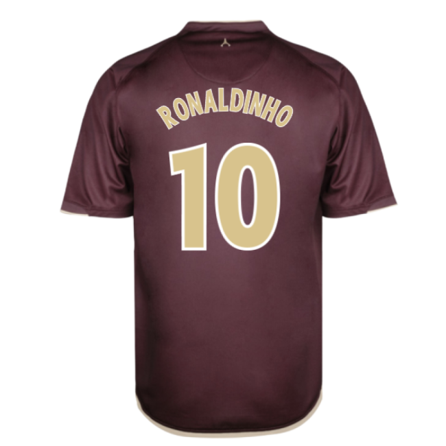 2006-2007 PSG Away Retro Shirt (RONALDINHO 10)-The Soccer Shirt Hub